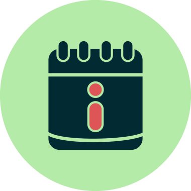 Takvim simgesi vektör çizimi. Bilgi 