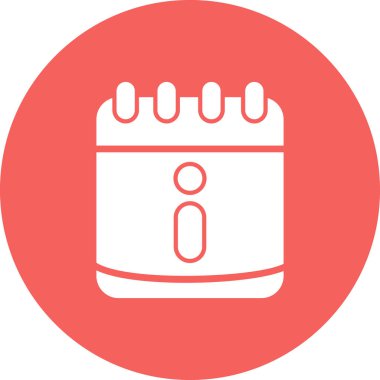 Takvim simgesi vektör çizimi. Bilgi 