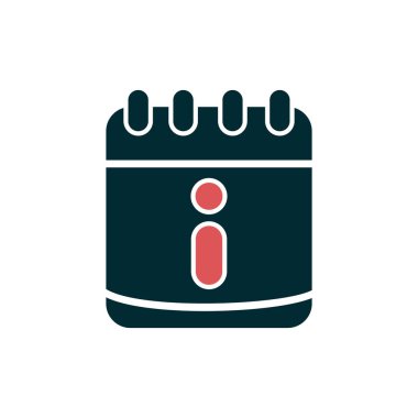 Takvim simgesi vektör çizimi. Bilgi 