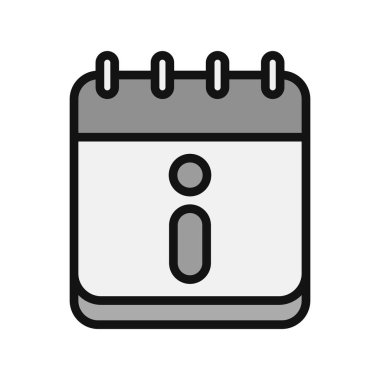 Takvim simgesi vektör çizimi. Bilgi 