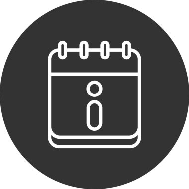 Takvim simgesi vektör çizimi. Bilgi 