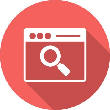 Tarayıcı penceresi. Basit bir çizim. Arama simgesi