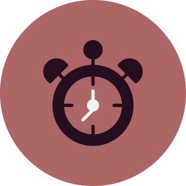  Çalar saat. Web simgesi basit illüstrasyon