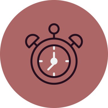  Çalar saat. Web simgesi basit illüstrasyon