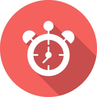  Çalar saat. Web simgesi basit illüstrasyon