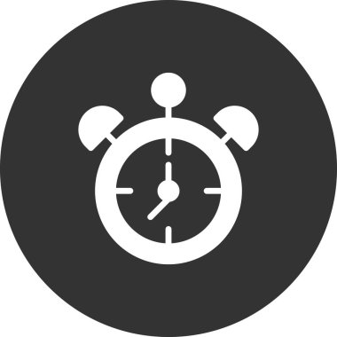  Çalar saat. Web simgesi basit illüstrasyon