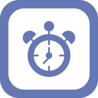 Çalar saat. Web simgesi basit illüstrasyon