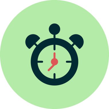  Çalar saat. Web simgesi basit illüstrasyon