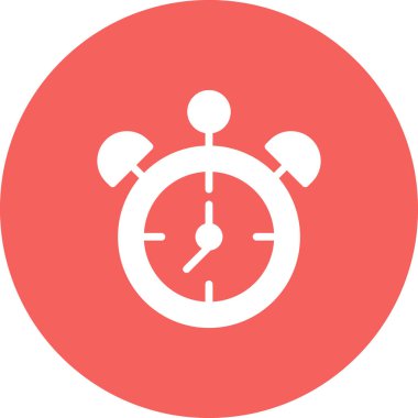  Çalar saat. Web simgesi basit illüstrasyon