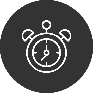  Çalar saat. Web simgesi basit illüstrasyon