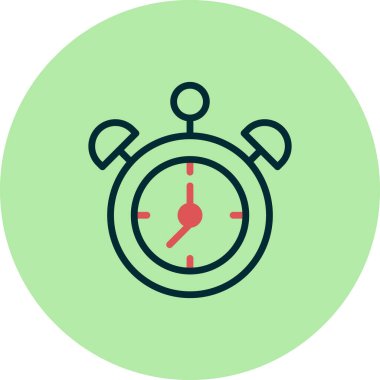  Çalar saat. Web simgesi basit illüstrasyon