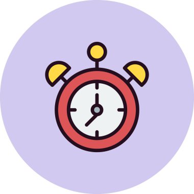  Çalar saat. Web simgesi basit illüstrasyon