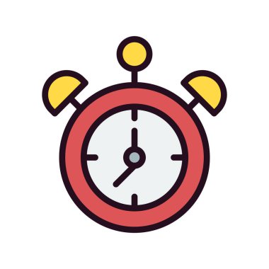  Çalar saat. Web simgesi basit illüstrasyon