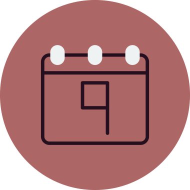 Takvim simgesi, vektör illüstrasyon tasarımı