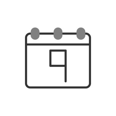 Takvim simgesi, vektör illüstrasyon tasarımı