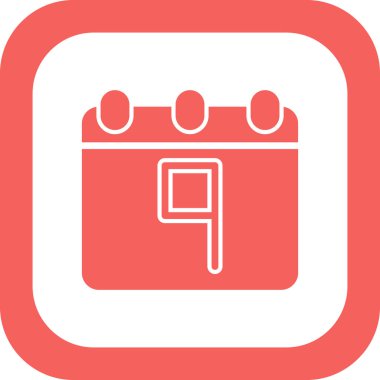 Takvim simgesi, vektör illüstrasyon tasarımı