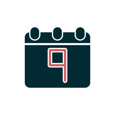 Takvim simgesi, vektör illüstrasyon tasarımı