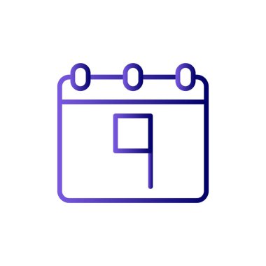 Takvim simgesi, vektör illüstrasyon tasarımı