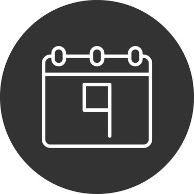 Takvim simgesi, vektör illüstrasyon tasarımı