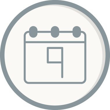 Takvim simgesi, vektör illüstrasyon tasarımı