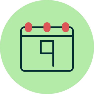 Takvim simgesi, vektör illüstrasyon tasarımı