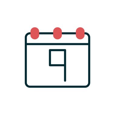 Takvim simgesi, vektör illüstrasyon tasarımı