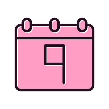 Takvim simgesi, vektör illüstrasyon tasarımı