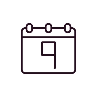 Takvim web simgesi, ajanda illüstrasyonu 