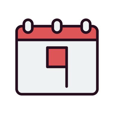 Takvim simgesi, vektör illüstrasyon tasarımı