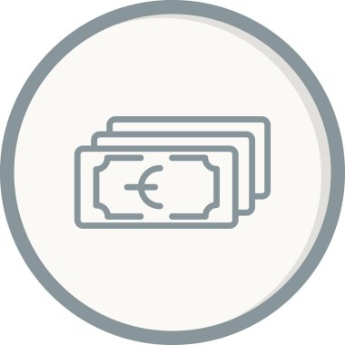 Para için. Web simgesi basit bir illüstrasyon. Nakit 