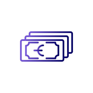 Para için. Web simgesi basit bir illüstrasyon. Nakit 