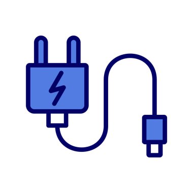 Tak vektör ince çizgi simgesi, Şarj 