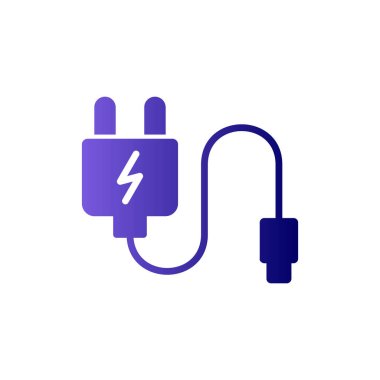 Tak vektör ince çizgi simgesi, Şarj 