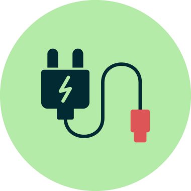 Tak vektör ince çizgi simgesi, Şarj 