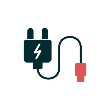 Tak vektör ince çizgi simgesi, Şarj 