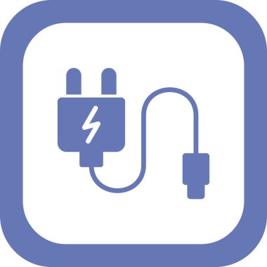 Tak vektör ince çizgi simgesi, Şarj 