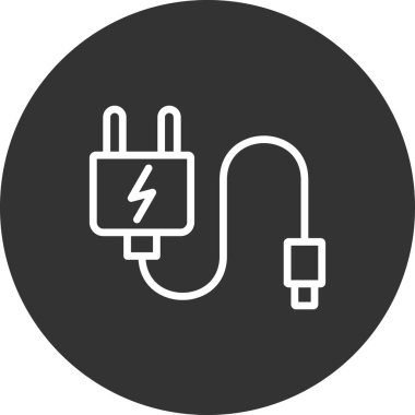 Tak vektör ince çizgi simgesi, Şarj 