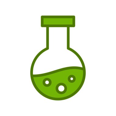 Bilim ve laboratuvar ikonu vektör illüstrasyonu