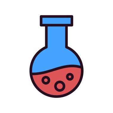 Bilim ve sağlık çizgisi vektör simgesi.