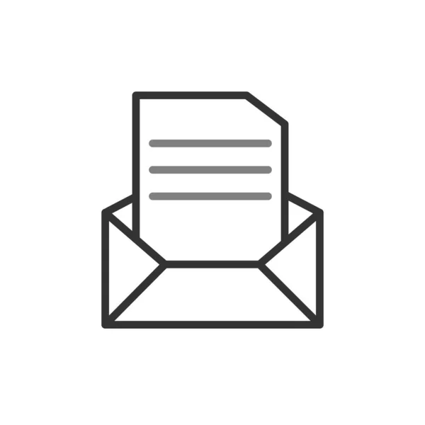 Mail Icon Trendy Style Isolated Background Letter — 스톡 벡터