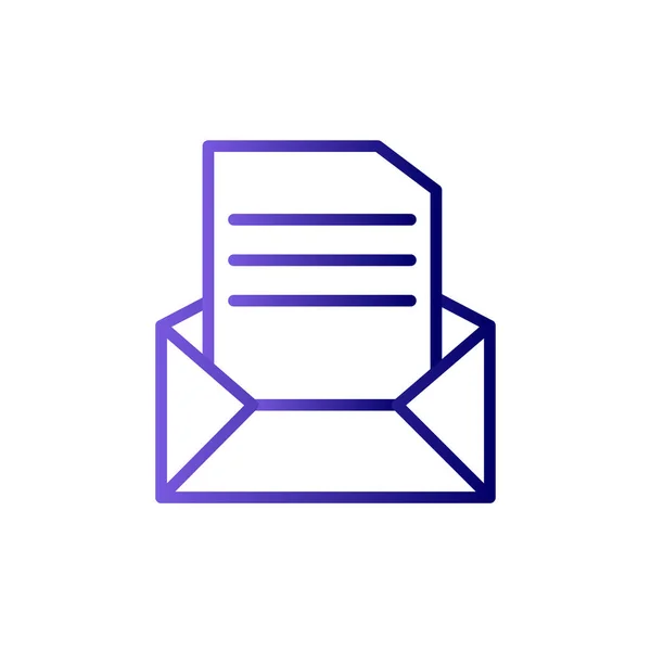 Mail Symbol Trendigen Stil Isolierten Hintergrund Brief — Stockvektor