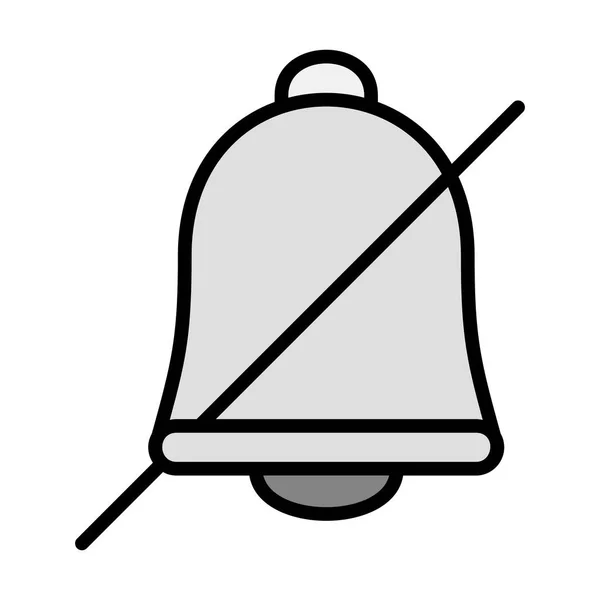 Glocke Web Symbol Einfache Illustration Alarm Ausgelöst — Stockvektor