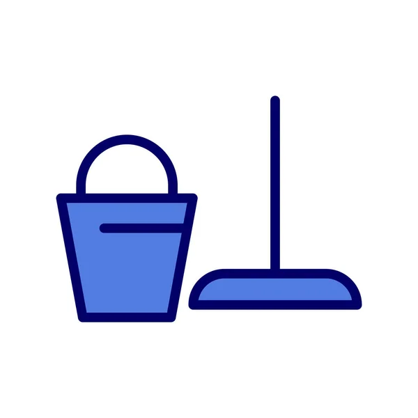 Bucket Web Icon Simple Design Cleaning Icon — Wektor stockowy