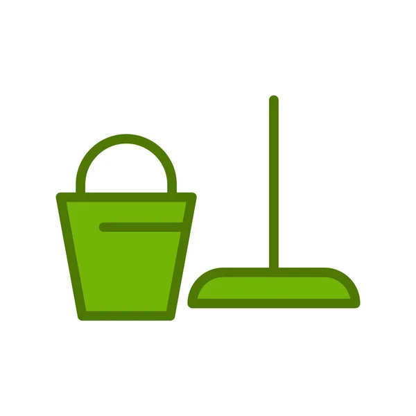 Bucket Web Icon Simple Design Cleaning Icon — Stock Vector