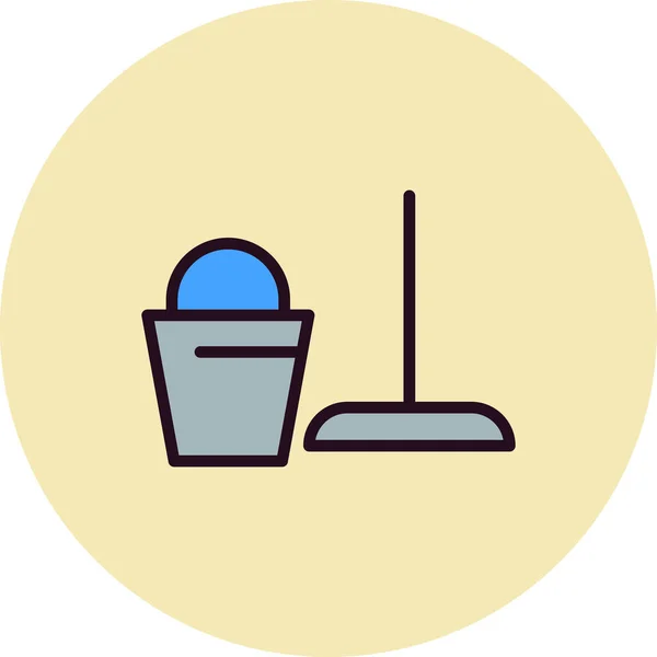 Bucket Web Icon Simple Design Cleaning Icon — стоковый вектор