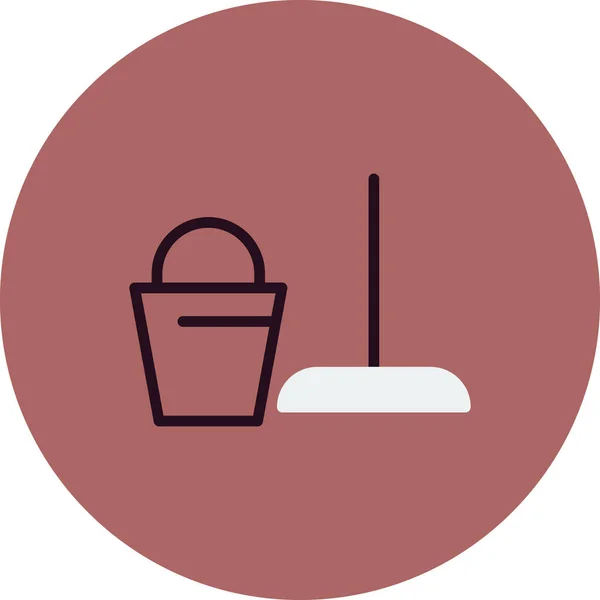Bucket Web Icon Simple Design Cleaning Icon — стоковый вектор