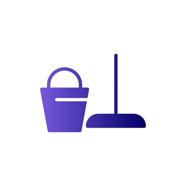 Bucket Web Icon Simple Design Cleaning Icon — Stok Vektör