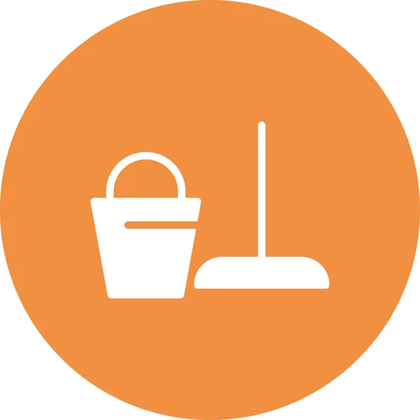 Bucket Web Icon Simple Design Cleaning Icon — стоковый вектор