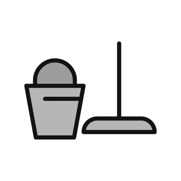 Eimer Web Symbol Einfaches Design Putzsymbol — Stockvektor