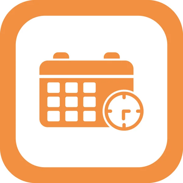 Vector Illustration Calendar Icon Deadline — Stok Vektör